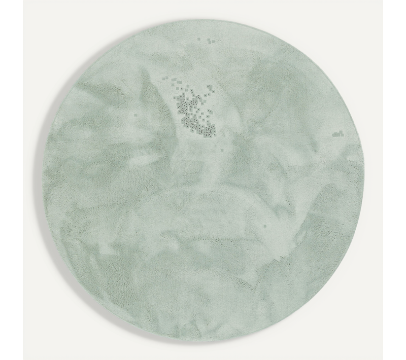 Tapis En Fourrure Pearl Rond 200cm Vert