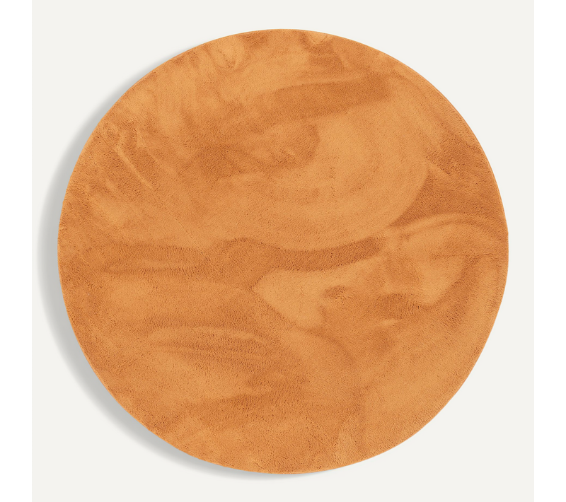 Tapis En Fourrure Pearl Rond 200cm Bronze