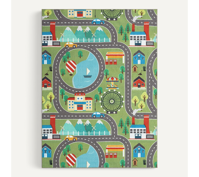 Happy Life Tapis De Jeu, Vert, 120x160 Cm
