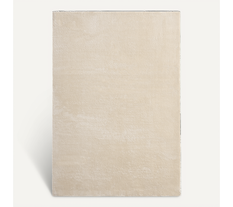 Tapis Moelleux Poils Courts, Antidérapant, Lavable, Soft, Beige, 80 X 300 Cm