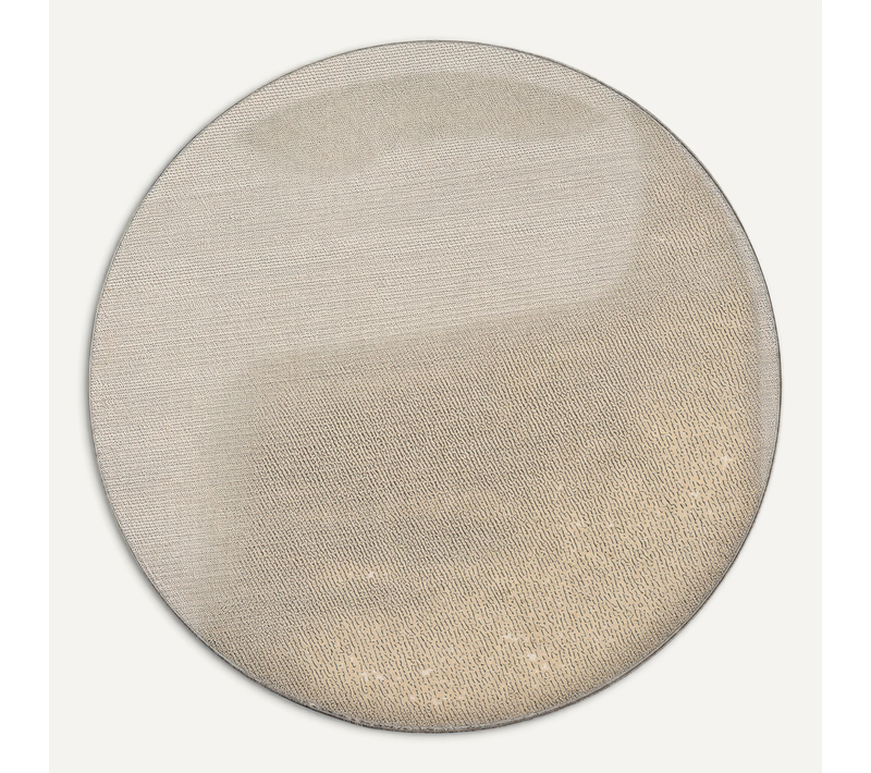Tapis Moelleux Poils Courts, Antidérapant, Lavable, Soft, Beige, 120 X 120 Cm