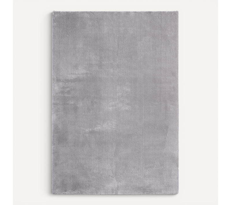 Tapis Moelleux Poils Courts, Antidérapant, Lavable, Soft, Gris, 80 X 300 Cm