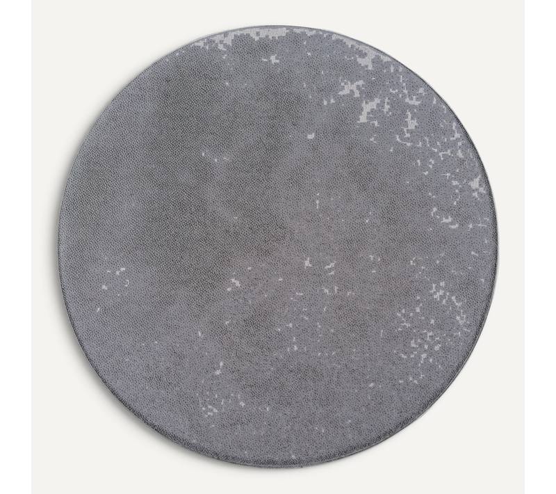 Tapis Moelleux Poils Courts, Antidérapant, Lavable, Soft, Gris, 120 X 120 Cm