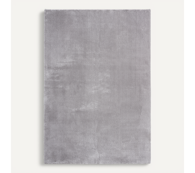 Tapis Moelleux Poils Courts, Antidérapant, Lavable, Soft, Gris, 140 X 200 Cm