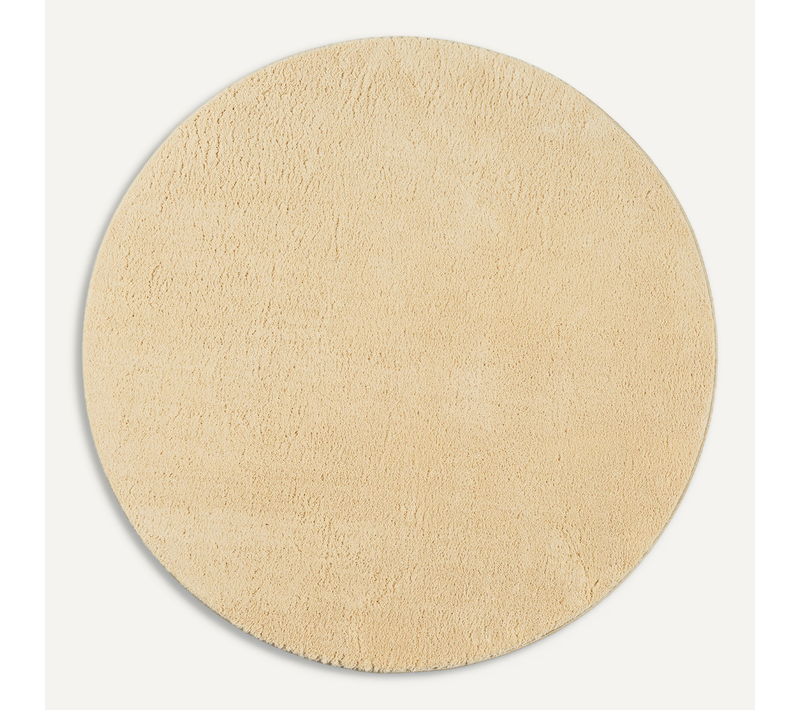 Tapis Moelleux Poils Courts, Antidérapant, Lavable, Soft, Or, 200 X 200 Cm