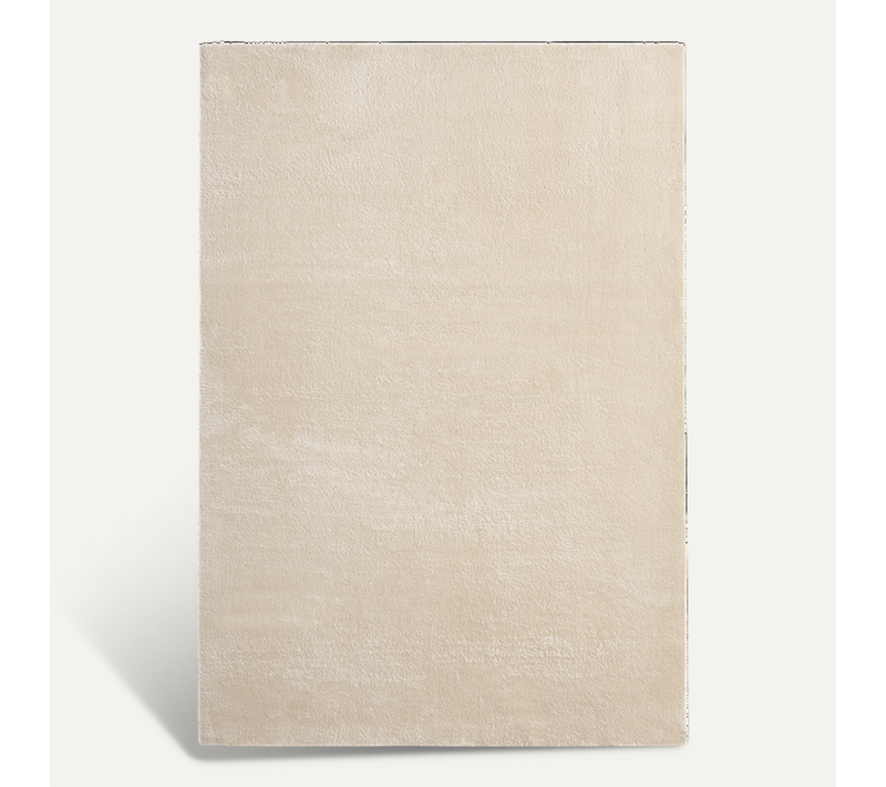 Tapis Moelleux Poils Courts, Antidérapant, Lavable, Soft, Beige, 240 X 340 Cm