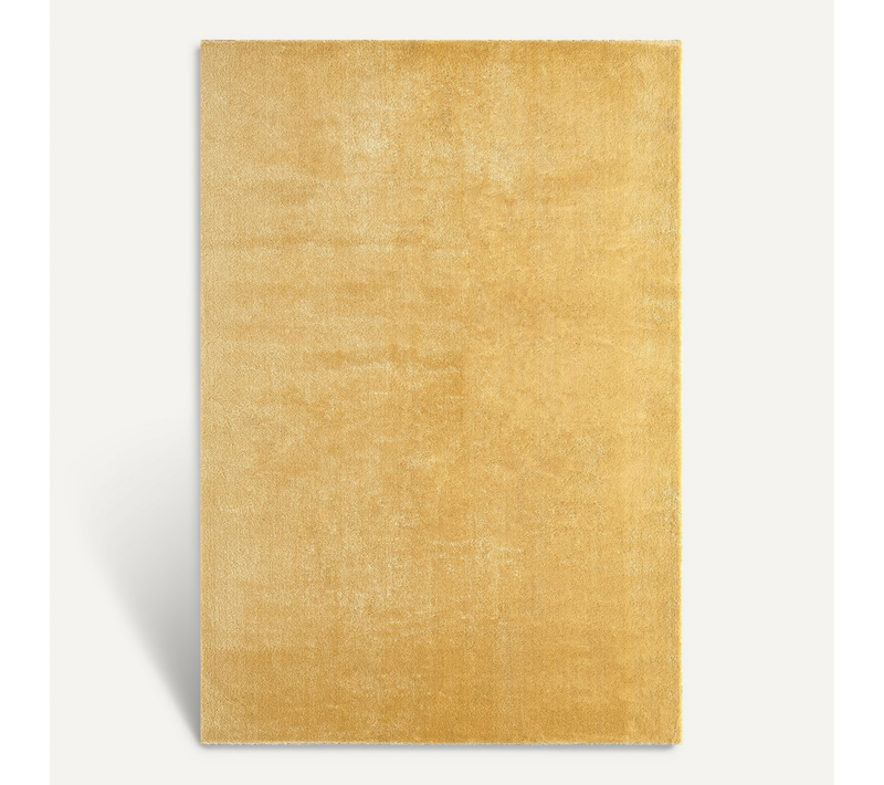 Tapis Moelleux Poils Courts, Antidérapant, Lavable, Soft, Or, 140 X 200 Cm