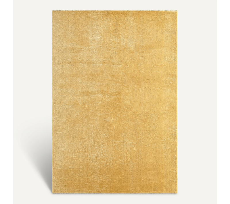 Tapis Moelleux Poils Courts, Antidérapant, Lavable, Soft, Or, 60 X 110 Cm