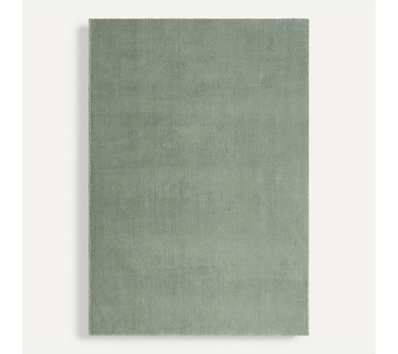 Tapis Moelleux Poils Courts, Antidérapant, Lavable, Soft, Vert, 240 X 340 Cm