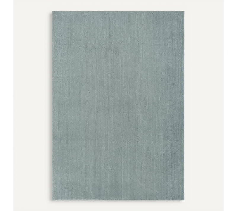 Tapis Moelleux Poils Courts, Antidérapant, Lavable, Soft, Bleu, 140 X 200 Cm