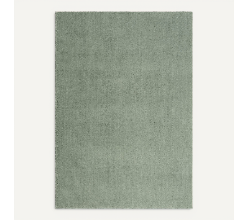 Tapis Moelleux Poils Courts, Antidérapant, Lavable, Soft, Vert, 120 X 160 Cm