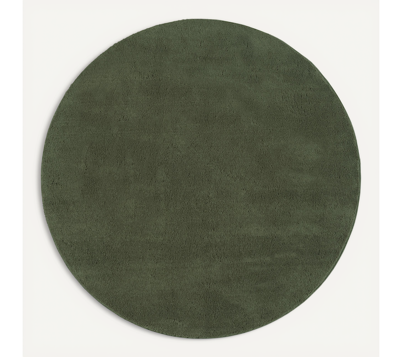 Tapis Moelleux Poils Courts, Antidérapant, Lavable, Soft, Forêt, 120 X 120 Cm
