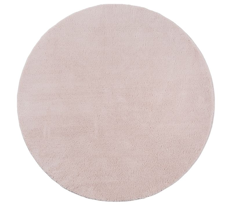 Tapis Moelleux Poils Courts, Antidérapant, Lavable, Soft, Blush, 200 X 200 Cm