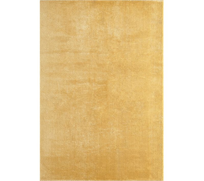 Tapis Moelleux Poils Courts, Antidérapant, Lavable, Soft, Or, 160 X 220 Cm