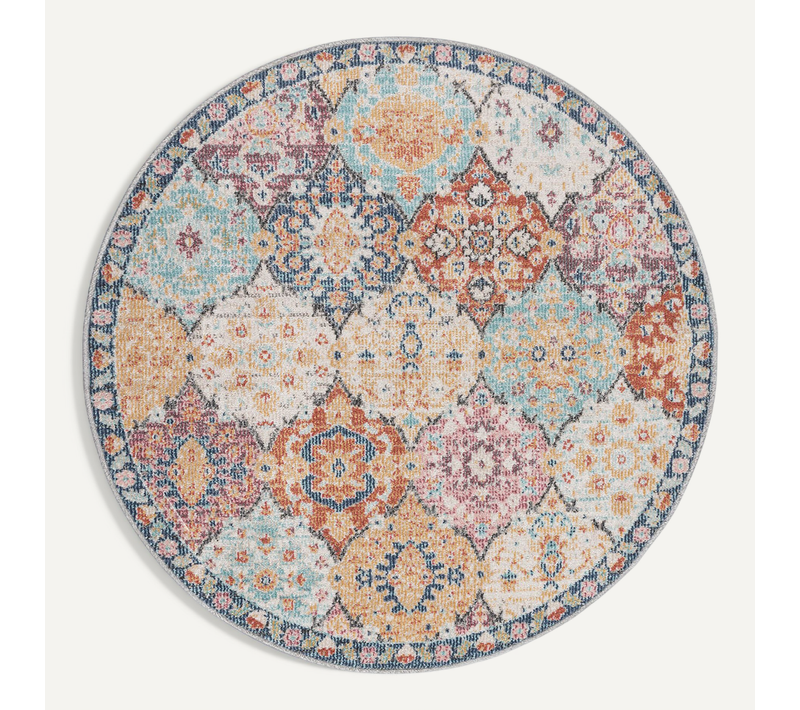 Tapis Palma Extérieur Ornament, Multi, 120 Cm Ronde