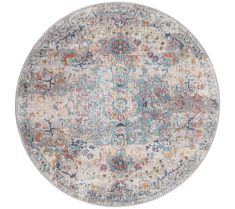 Tapis Palma Extérieur Vintage, Multi, 120 Cm Ronde