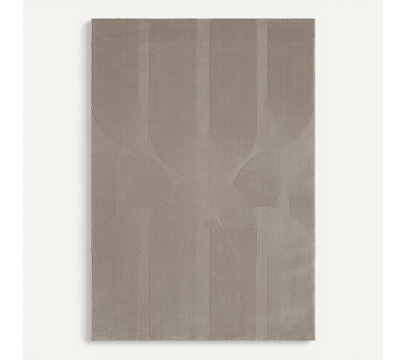 Tapis Lima Design Salon Moderne Art Curve, Beige, 120x170 Cm
