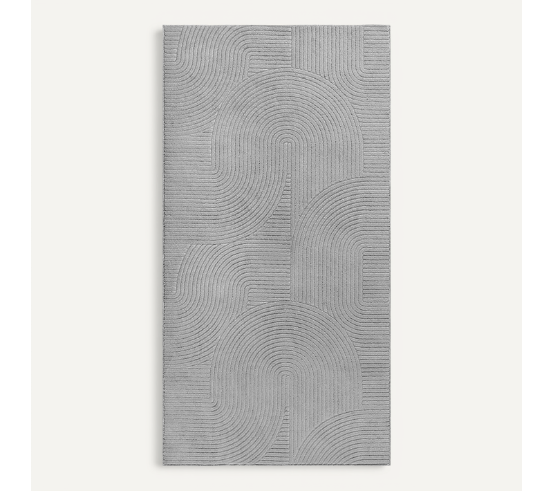 Tapis Rio Salon Antidérapant Arc, Gris, 80x150 Cm