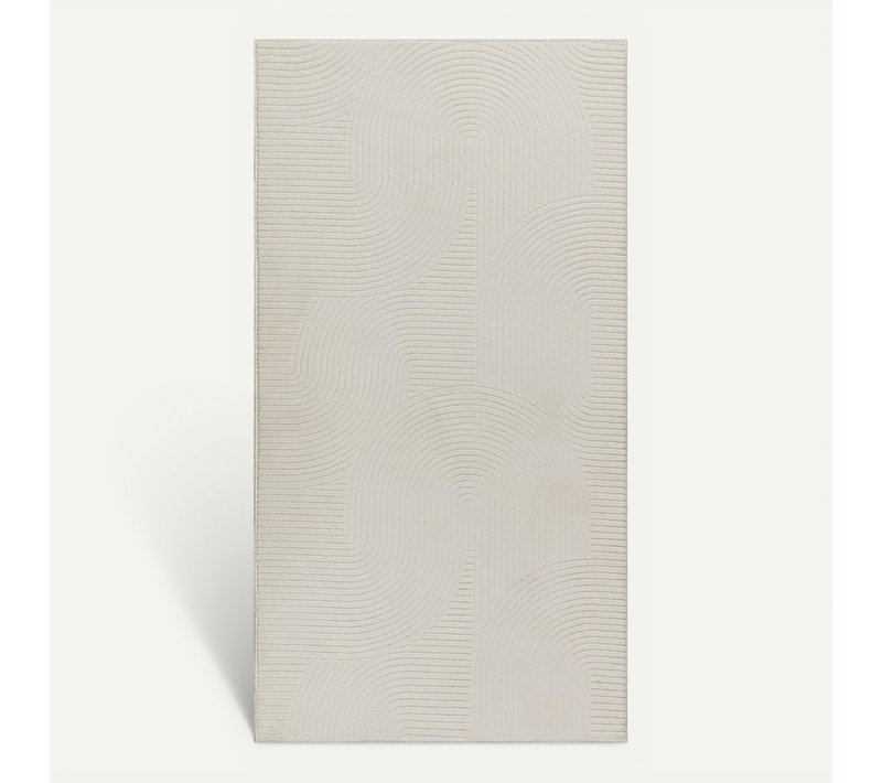 Tapis Rio Salon Antidérapant Arc, Crème, 80x150 Cm