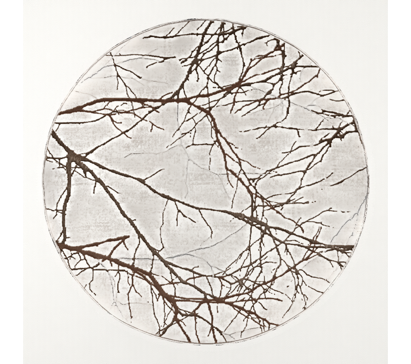 Tapis Mila Brillant, Nature, Crème, 200 Cm Ronde