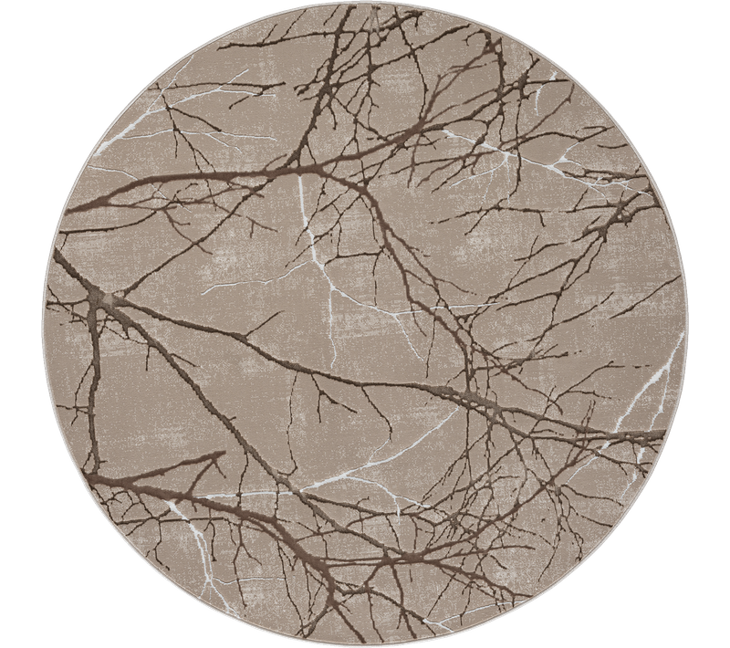 Tapis Mila Brillant, Nature, Beige, 200 Cm Ronde