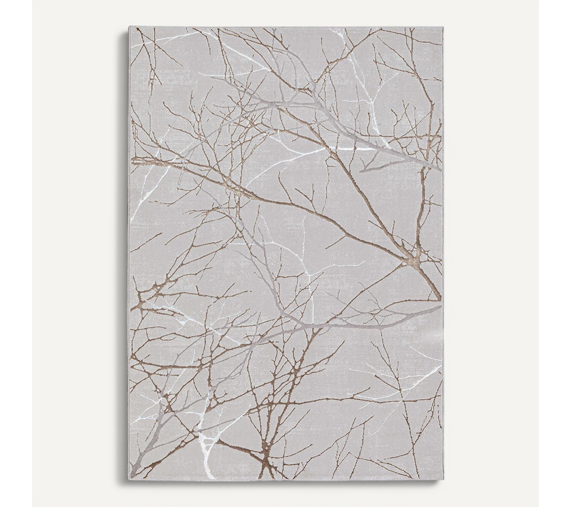 Tapis Mila Brillant, Nature, Gris, 140x200 Cm
