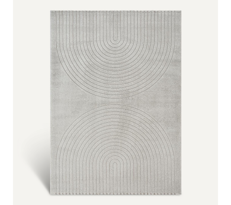 Tapis Elisa Design Géométrique, Gris, 80x150 Cm