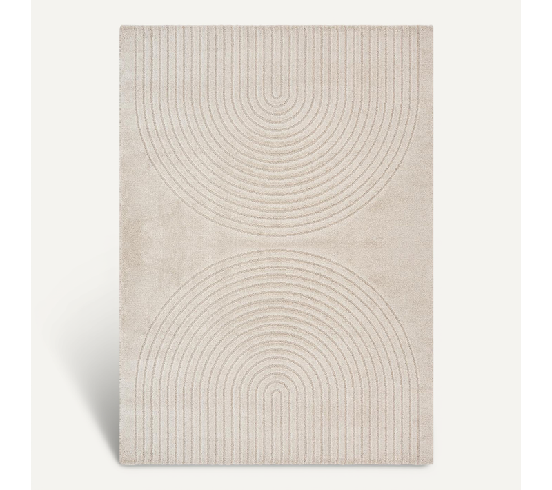 Tapis Elisa Design Géométrique, Beige, 120x160 Cm