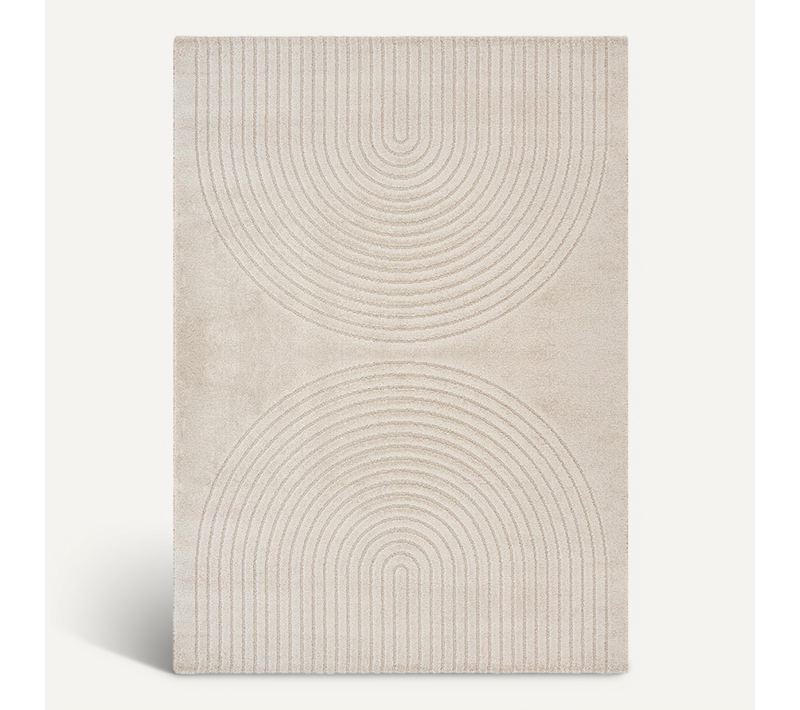 Tapis Elisa Design Géométrique, Beige, 140x200 Cm