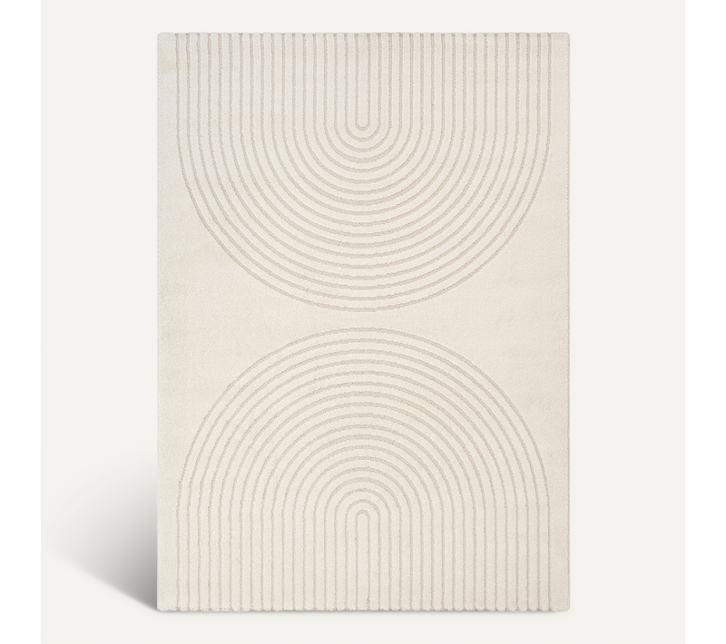 Tapis Elisa Design Géométrique, Crème, 160x220 Cm