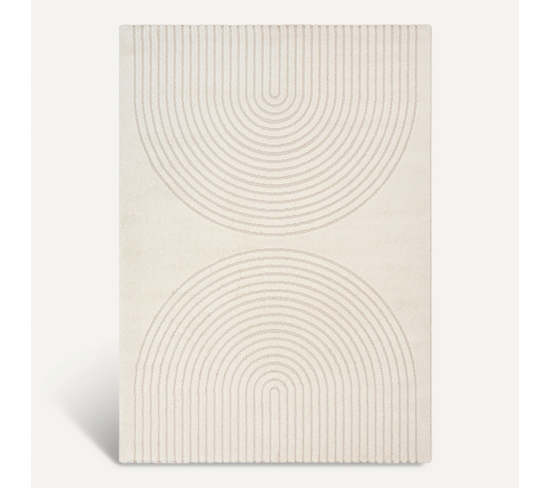 Tapis Elisa Design Géométrique, Crème, 200x280 Cm