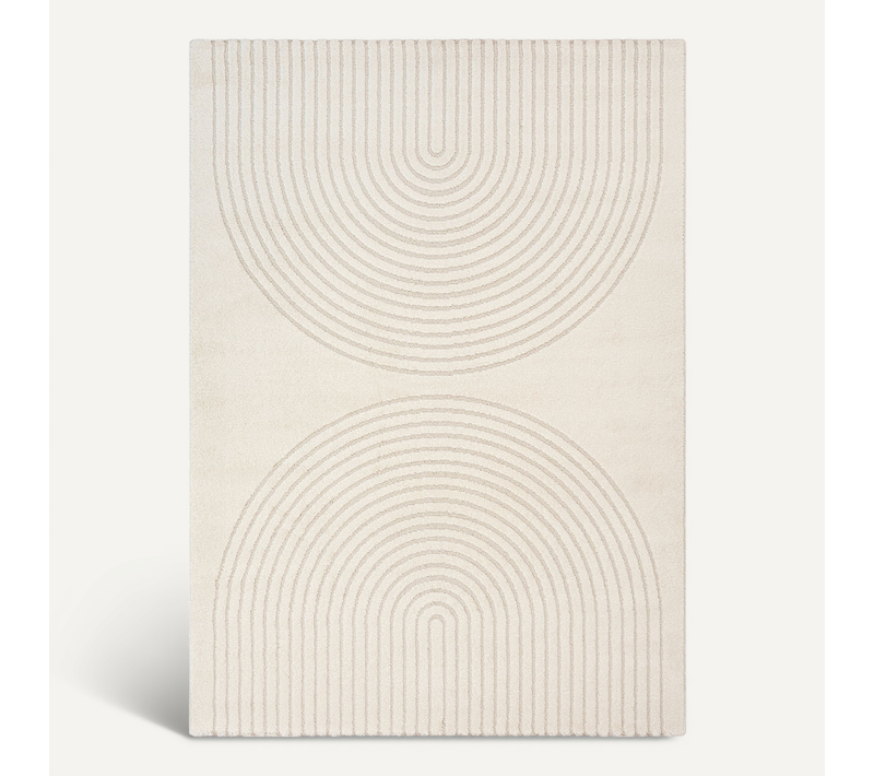 Tapis Elisa Design Géométrique, Crème, 240x340 Cm