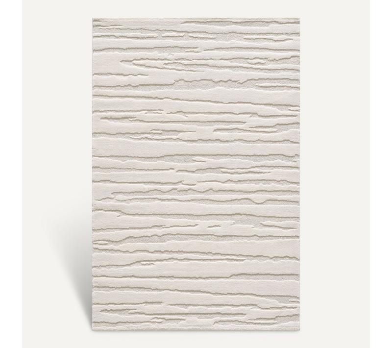 Tapis Everest Moderne Effet Haut-bas 3d - Crème - 200x290 Cm