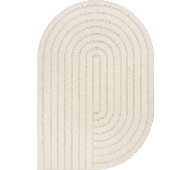 Tapis Everest Moderne Effet Haut-bas 3d - Crème - 200x290 Cm
