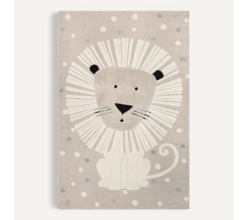 Tapis Jungle Kids Chambre Enfant 3d Résistant - Beige - 160x230 Cm