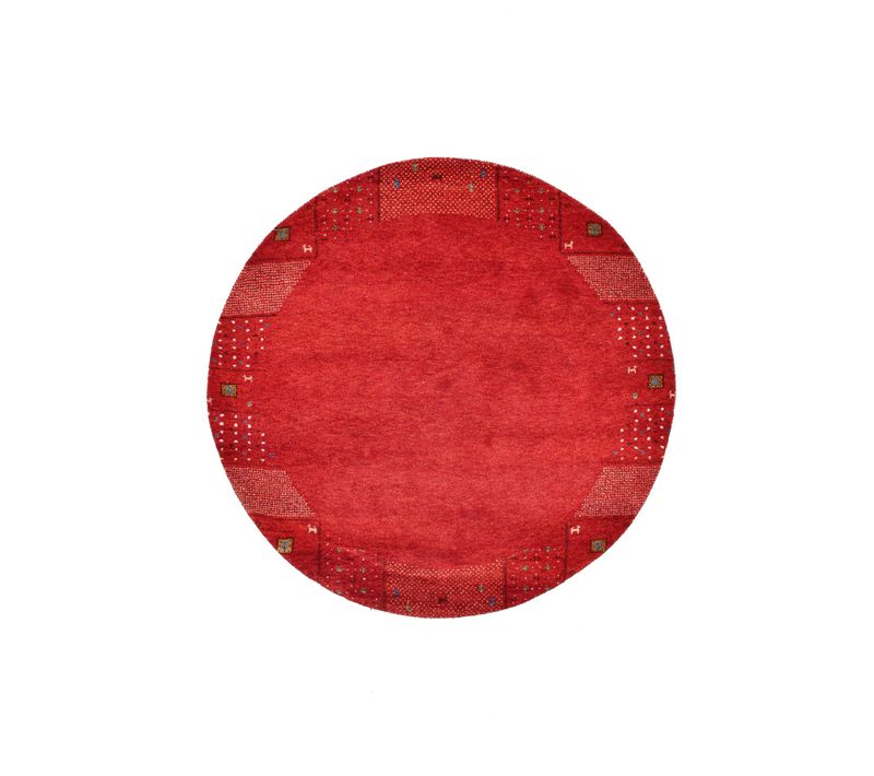 Tapis Gabbeh Denver 150x150 Cm - Rouge