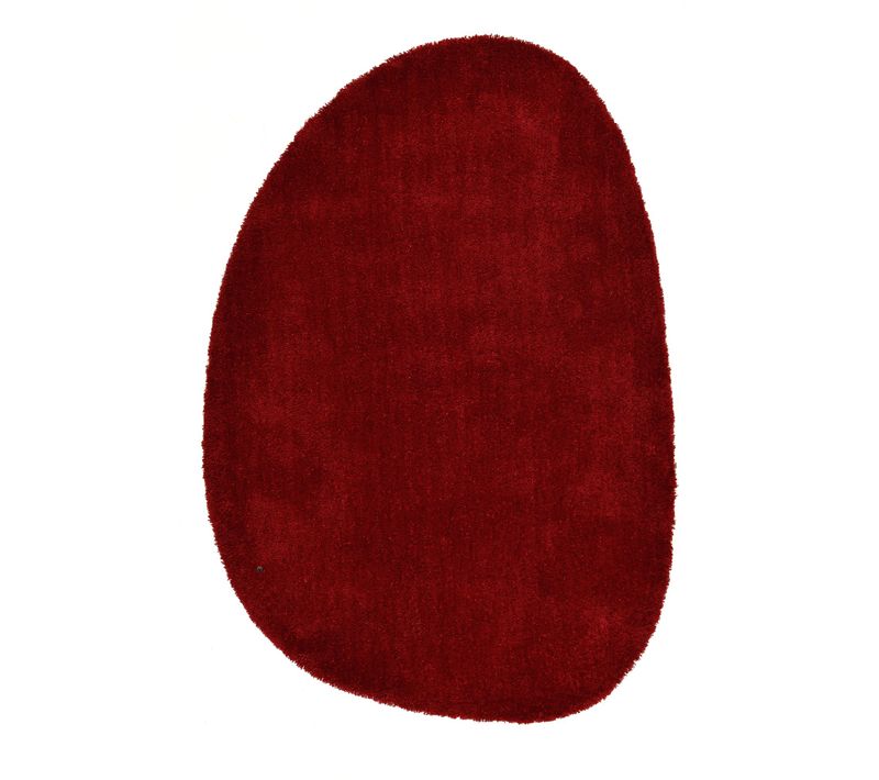 Tapis Shaggy Uni Cozy 80x120 Cm - Rouge