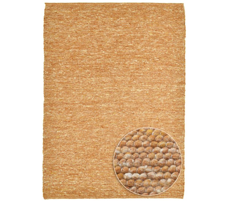 Tapis Réversible En Laine Alpen 70x140 Cm - Terracotta