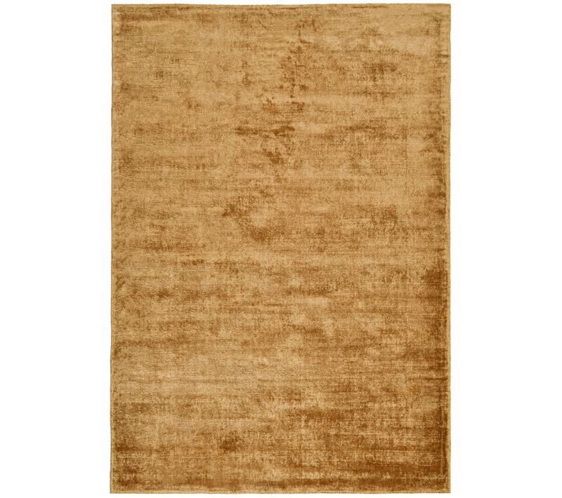 Tapis En Viscose Tissé Main Aspect Vieilli - Shine 85x155 Cm - Ocre