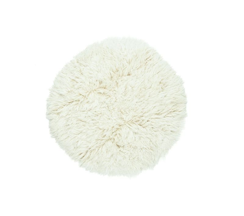 Tapis Flokati Grec Original Flokos XXL 70x70 Cm - Crème