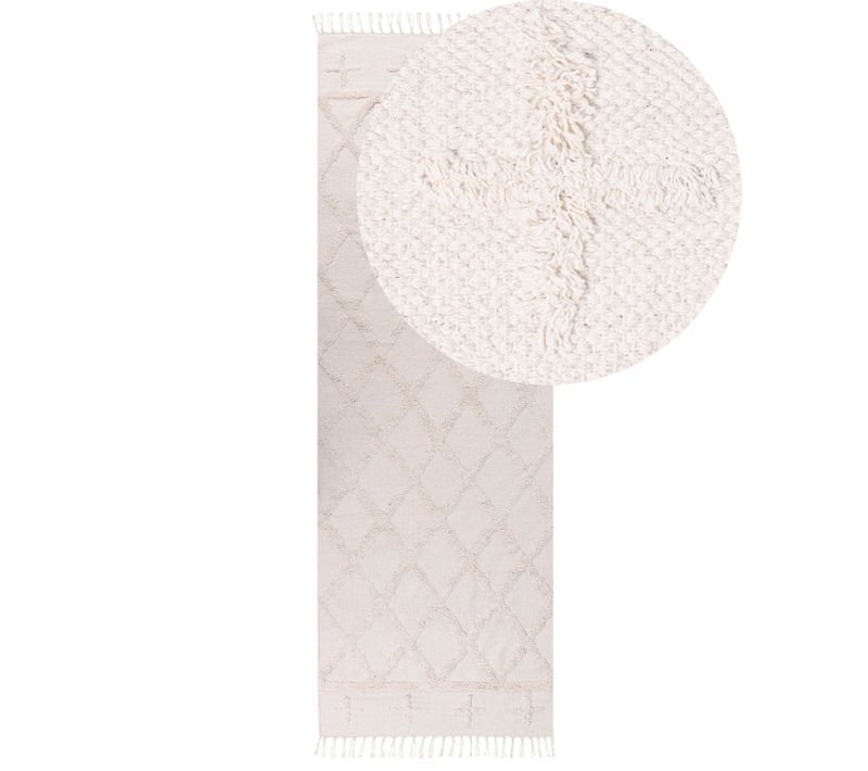 Tapis Tozlu Beige 80 X 230 Cm Coton