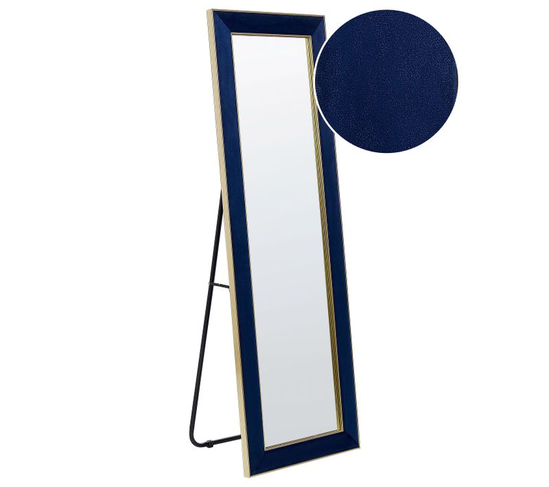 Miroir Sur Pied En Velours Bleu 50 X 150 Cm Lautrec