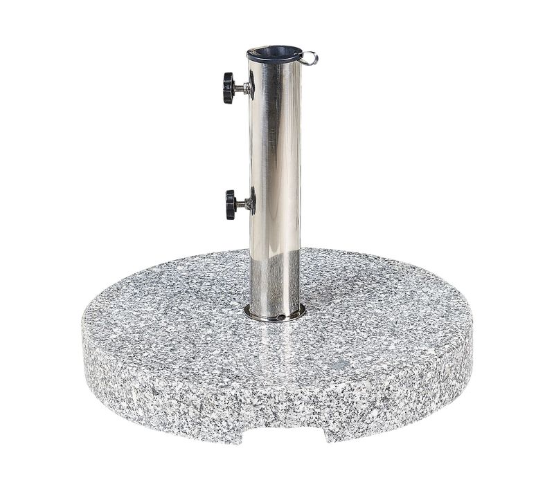 Pied De Parasol Rond En Granit D 45 Cm Gris Ceggia