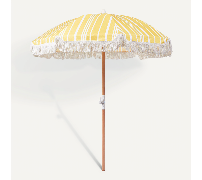 Parasol De Jardin D 150 Cm Jaune Et Blanc Mondello