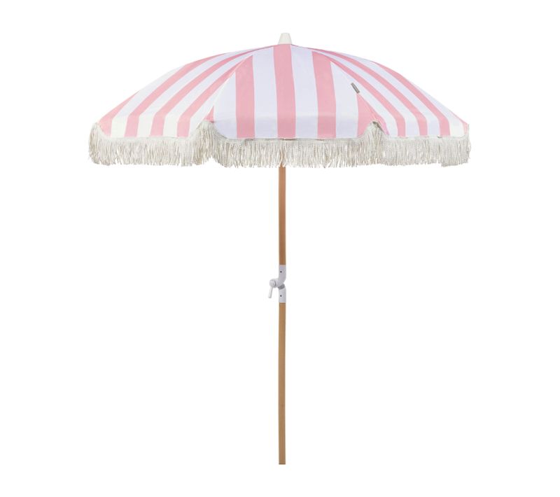 Parasol De Jardin D 150 Cm Rose Et Blanc Mondello