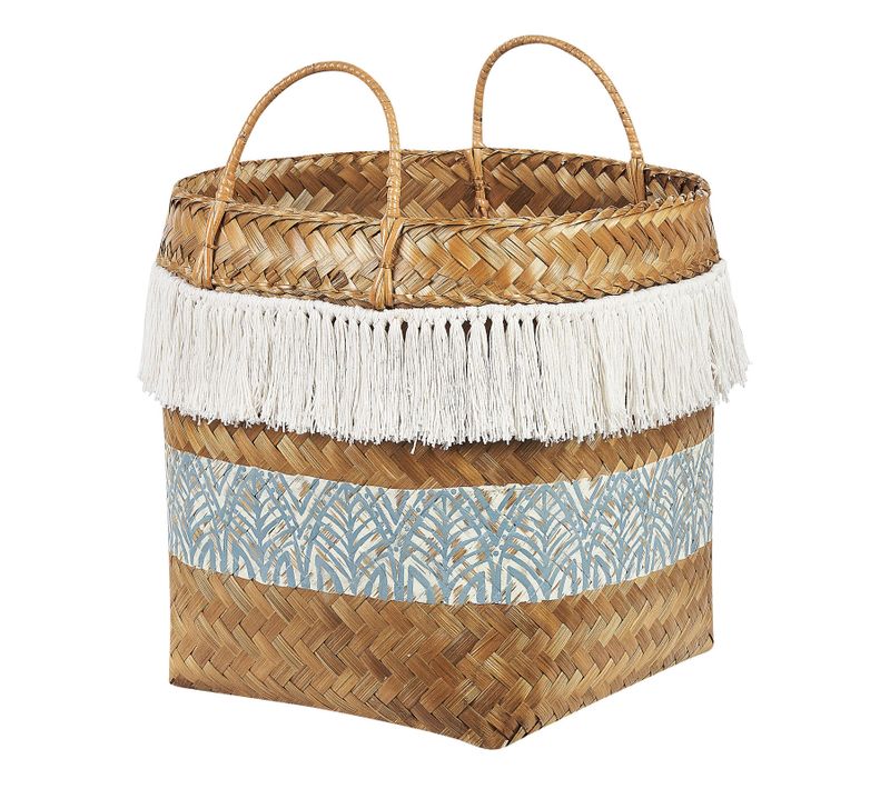 Panier En Bambou Teinte Naturelle 40x40 Cm Mesuji