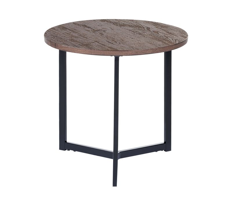 Table D'appoint Teinte Bois Sombre Et Noir Tippo