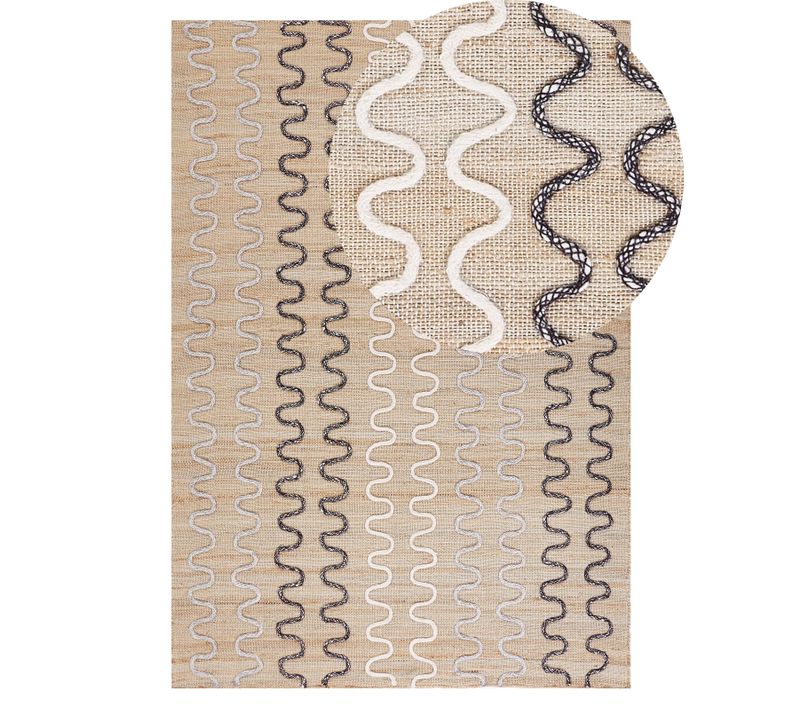 Tapis En Jute Beige 140 X 200 Cm Sogut