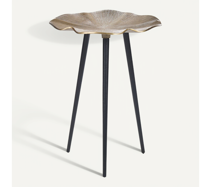 Table D'appoint Doré Et Noir Pudur