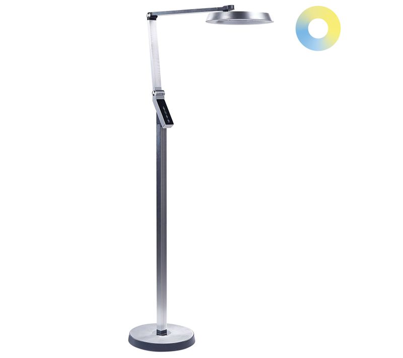 Lampadaire LED Carina Avec Variateur Métal Argenté